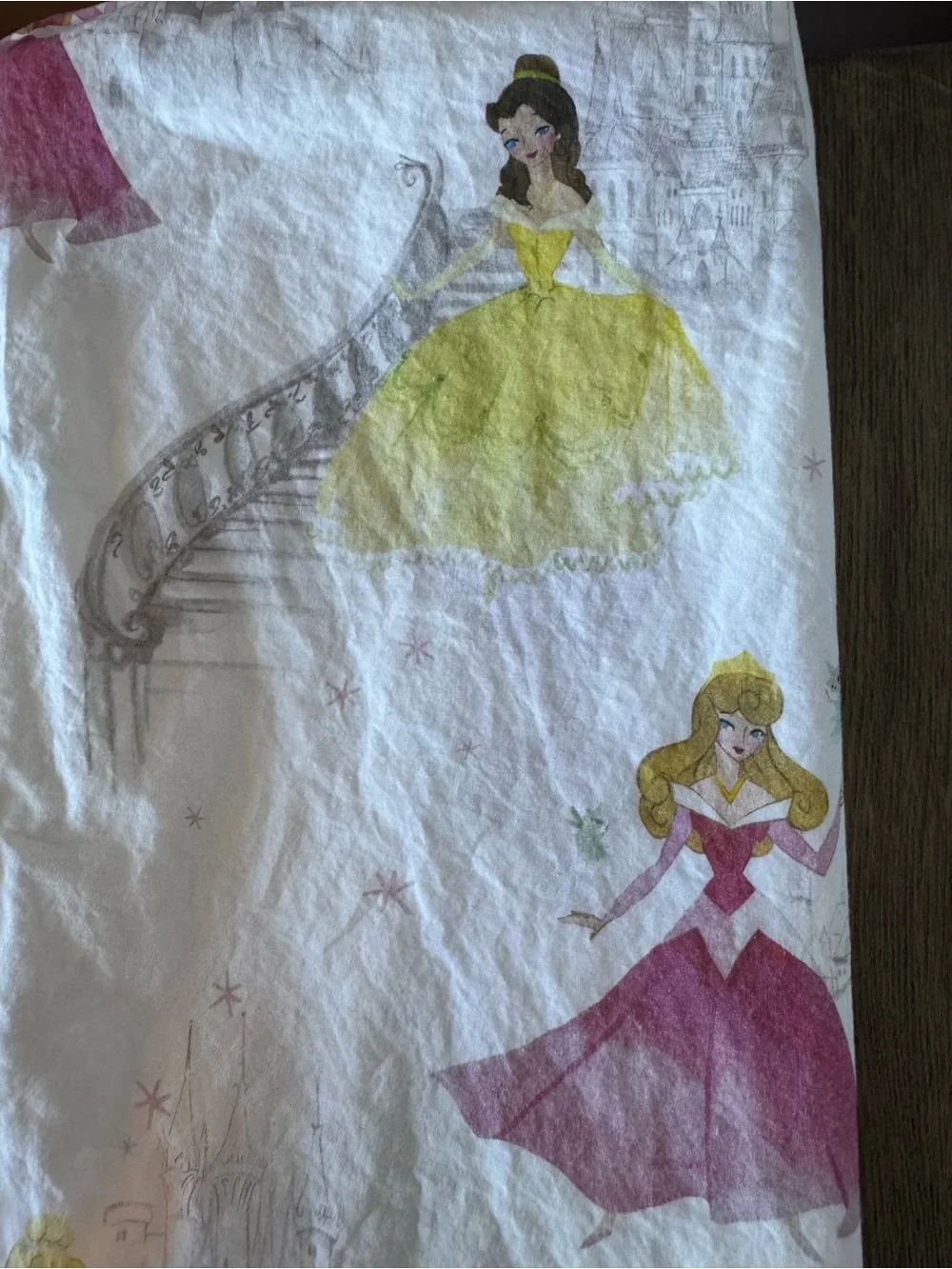 Pottery Barn Kids x Disney 100% Organic Cotton‎ Princesses Toddler Bed Sheet